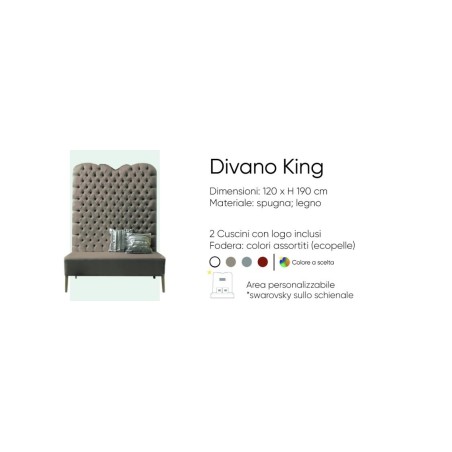 Esclusivo divano artigianale, lavorato a mano con materiali pregiati.